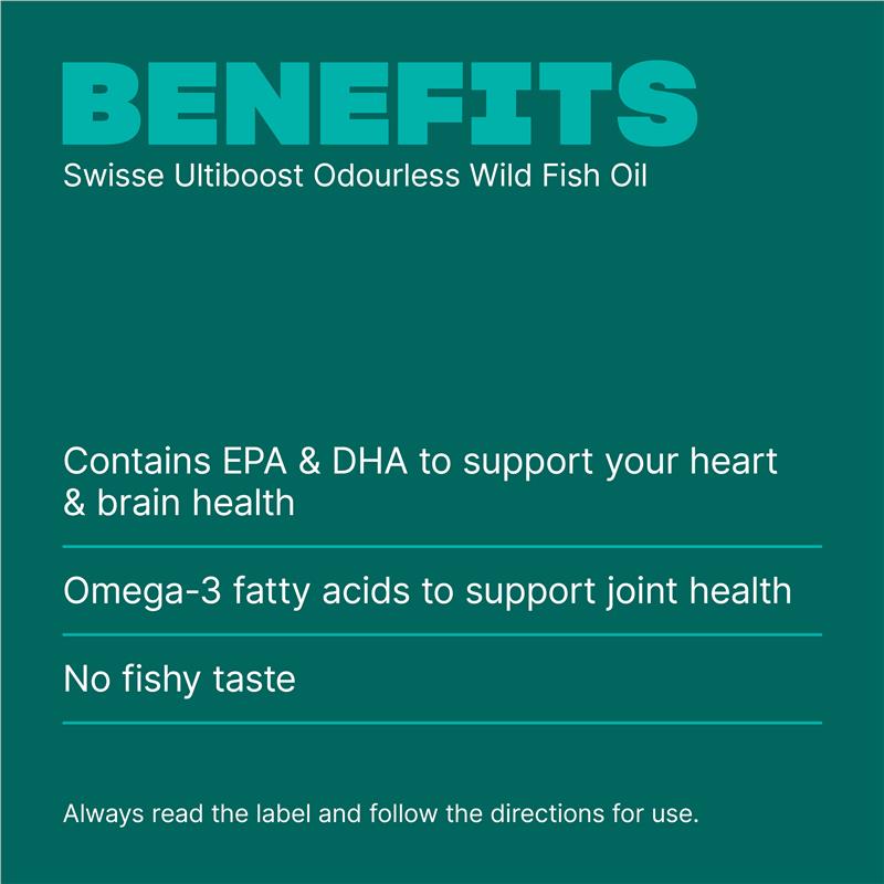 Load image into Gallery viewer, Swisse Ultiboost Odourless Wild Fish Oil 1000mg 500 Capsules Exclusive Size
