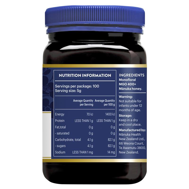 Load image into Gallery viewer, Manuka Health MGO 400+ Manuka Honey 500g (Not For Sale In WA)

