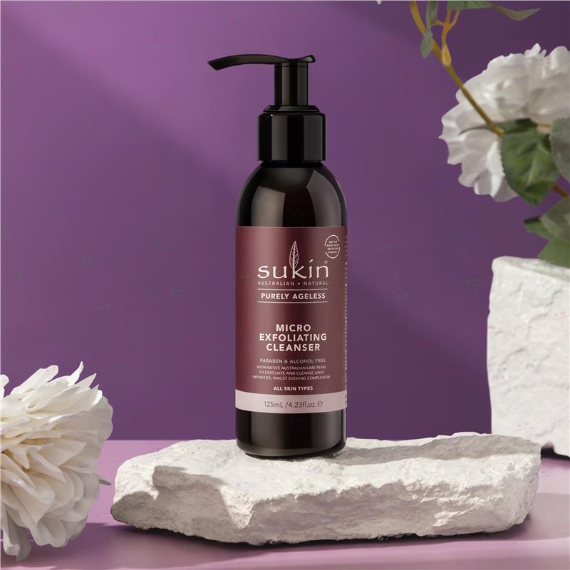 Load image into Gallery viewer, Sukin Purely Ageless Micro Exfoliating Cleanser Pump 125ml
