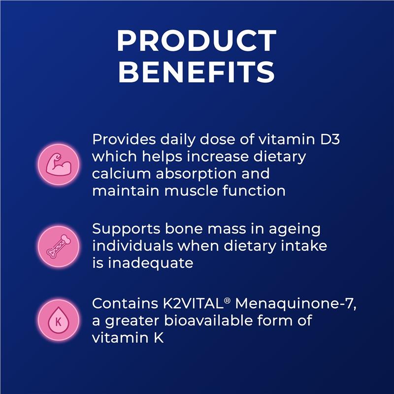 Load image into Gallery viewer, Ostelin Calcium &amp; Vitamin D3 + K2 60 Tablets

