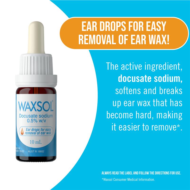 Load image into Gallery viewer, Waxsol Ear Drops 0.5% 10mL
