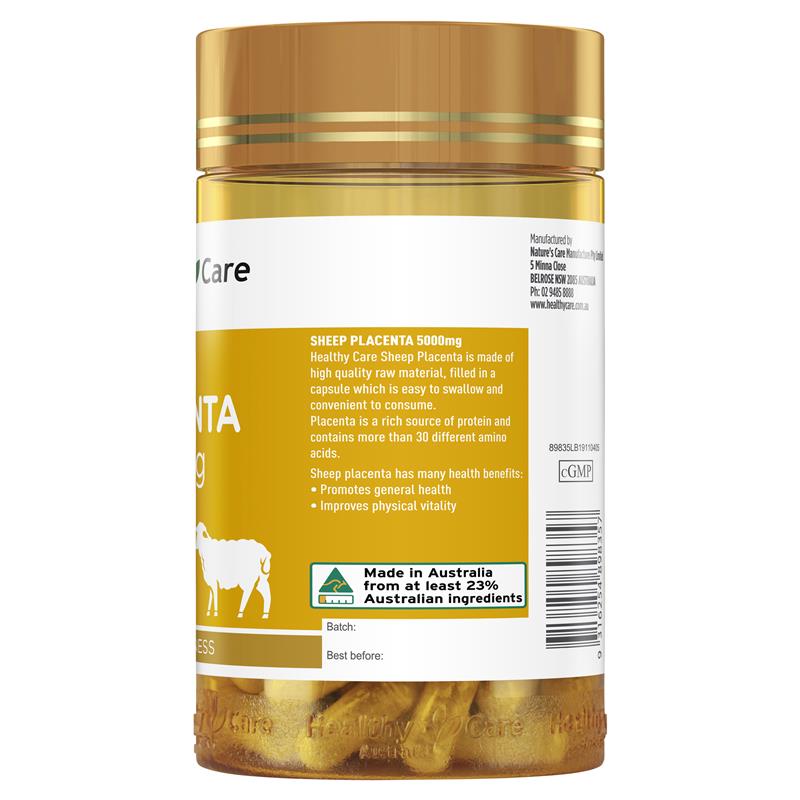 Load image into Gallery viewer, Healthy Care Sheep Placenta 5000mg 100 Capsules
