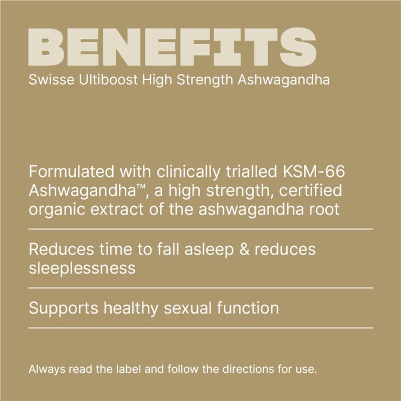 Load image into Gallery viewer, Swisse Ultiboost High Strength Ashwagandha 60 Tablets
