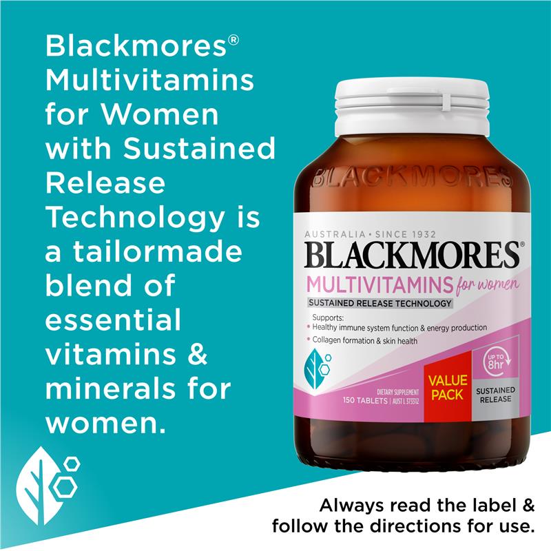 Load image into Gallery viewer, Blackmores Multivitamin For Women Sustained Release 150 Tablets Exclusive Size
