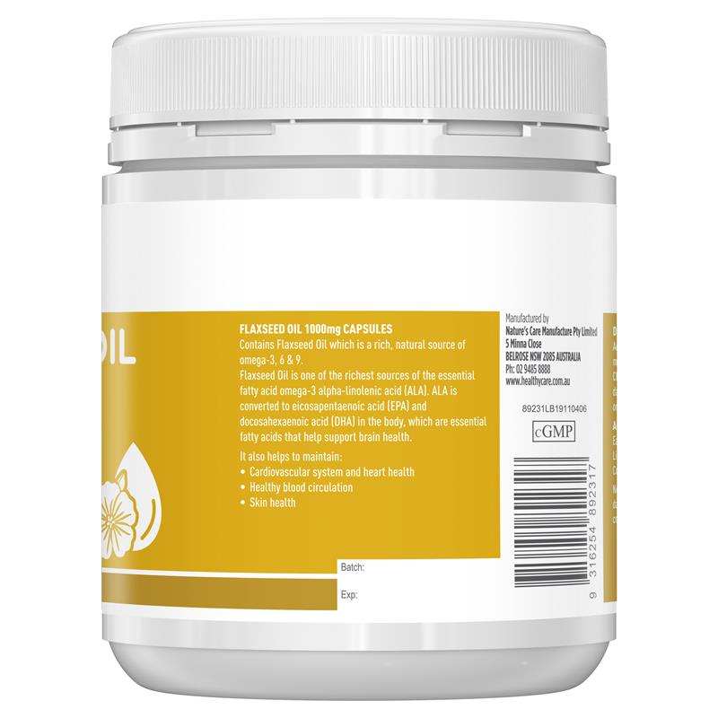 Load image into Gallery viewer, Healthy Care Super Flaxseed Oil 1000mg 200 Capsules
