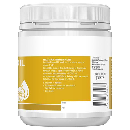 Healthy Care Super Flaxseed Oil 1000mg 200 Capsules