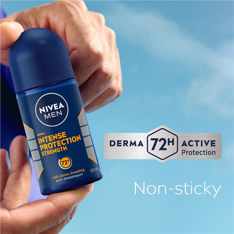 Load image into Gallery viewer, NIVEA MEN Intense Protection Strength Roll On Deodorant 72H Protection 50ml
