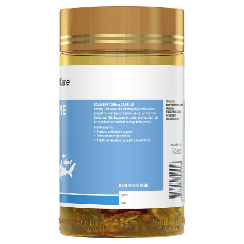 Load image into Gallery viewer, Healthy Care Squalene 1000mg 200 Capsules
