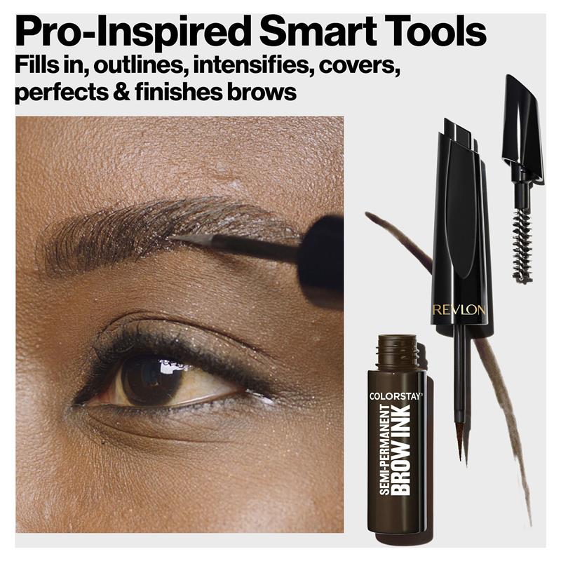 Load image into Gallery viewer, Revlon Colorstay Semi Permanent Brow Ink Dark Brown
