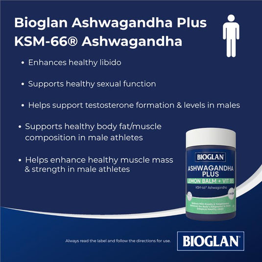 Bioglan Ashwagandha Plus 60 Tablets