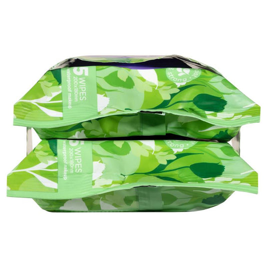 Swisspers Eco Aloe Vera Biodegradable Facial Wipes Twin Pack 2 x 25 Wipes