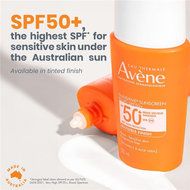 Load image into Gallery viewer, Avene Sunsitive Sunscreen Fluid SPF 50+ 50ml
