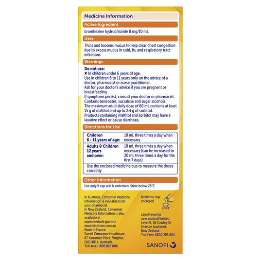 Bisolvon Chesty Kids Strawberry Oral Liquid 200ml