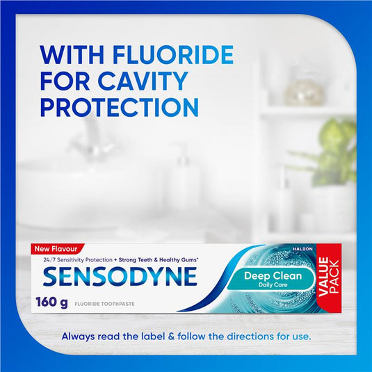 Sensodyne Toothpaste Deep Clean 160g Exclusive Size