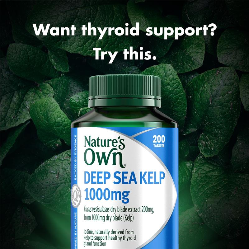 Load image into Gallery viewer, Nature's Own Kelp 1000mg 200 Tablets
