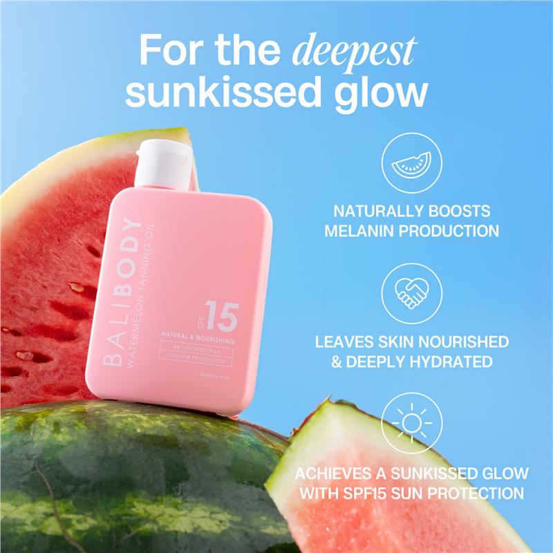 Load image into Gallery viewer, Bali Body Watermelon Tanning Oil SPF 15

