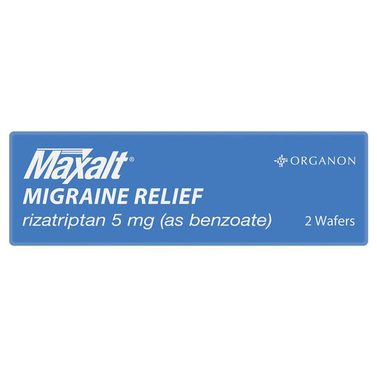 Maxalt Migraine Relief 5mg Wafer 2 Pack - Rizatriptan (S3)