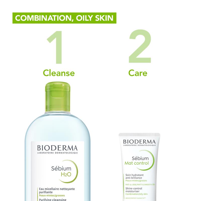 Load image into Gallery viewer, Bioderma Sebium H2O Purifying Micellar Water Cleanser for Oily Skin 500ml
