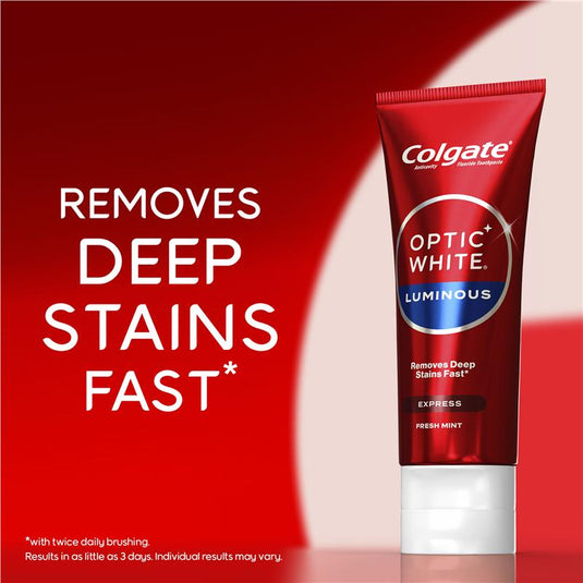 Colgate Optic White Express White Teeth Whitening Toothpaste Fresh Mint with Hydrogen Peroxide 85g