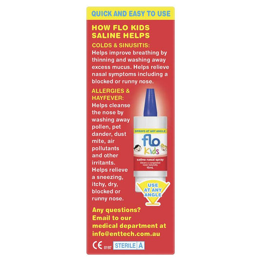 FLO Kids Saline Nasal Spray 15ml