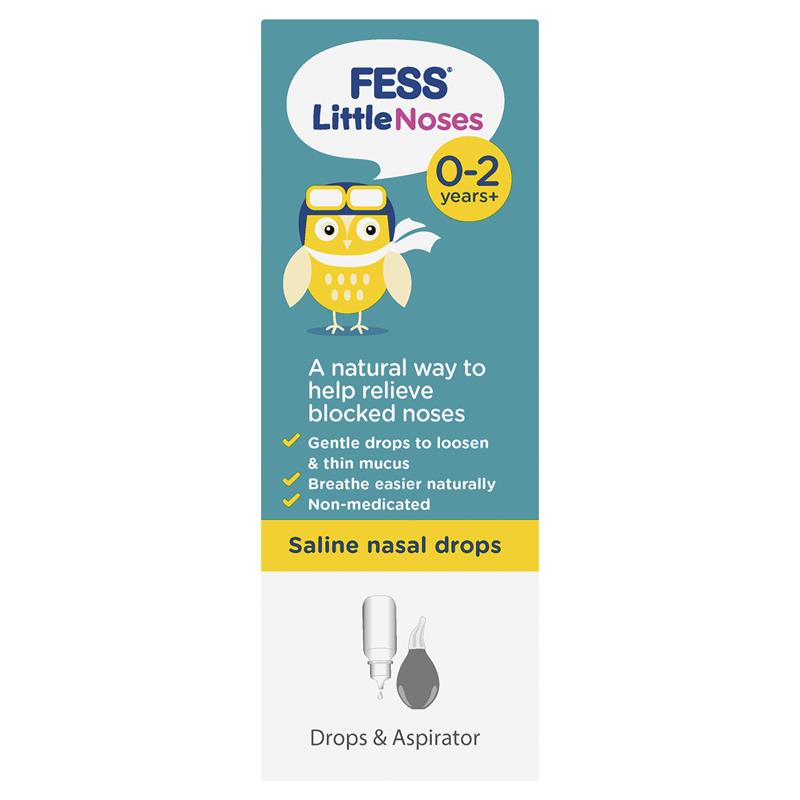Load image into Gallery viewer, Fess Little Noses Saline Nose Drops +Aspirator 25ml
