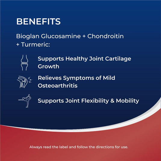 Bioglan Glucosamine + Chondroitin + Turmeric 120 Tablets