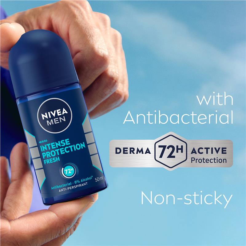 Load image into Gallery viewer, NIVEA MEN Intense Protection Fresh Roll On Deodorant 72H Protection 50ml
