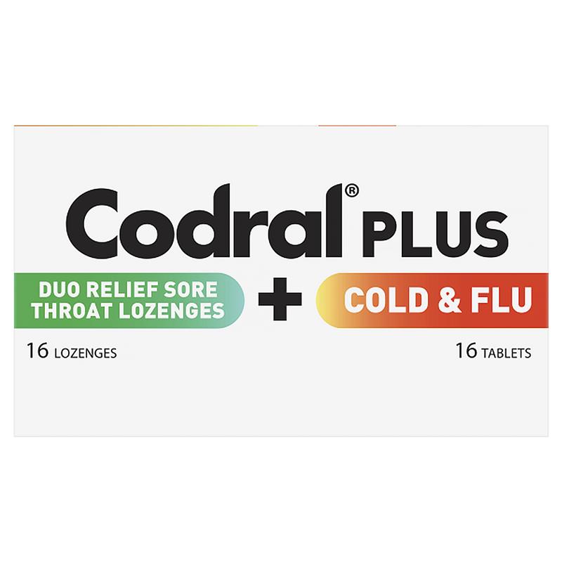 Load image into Gallery viewer, Codral Plus Cold &amp; Flu 16 Tablets + Sore Throat 16 Lozenges
