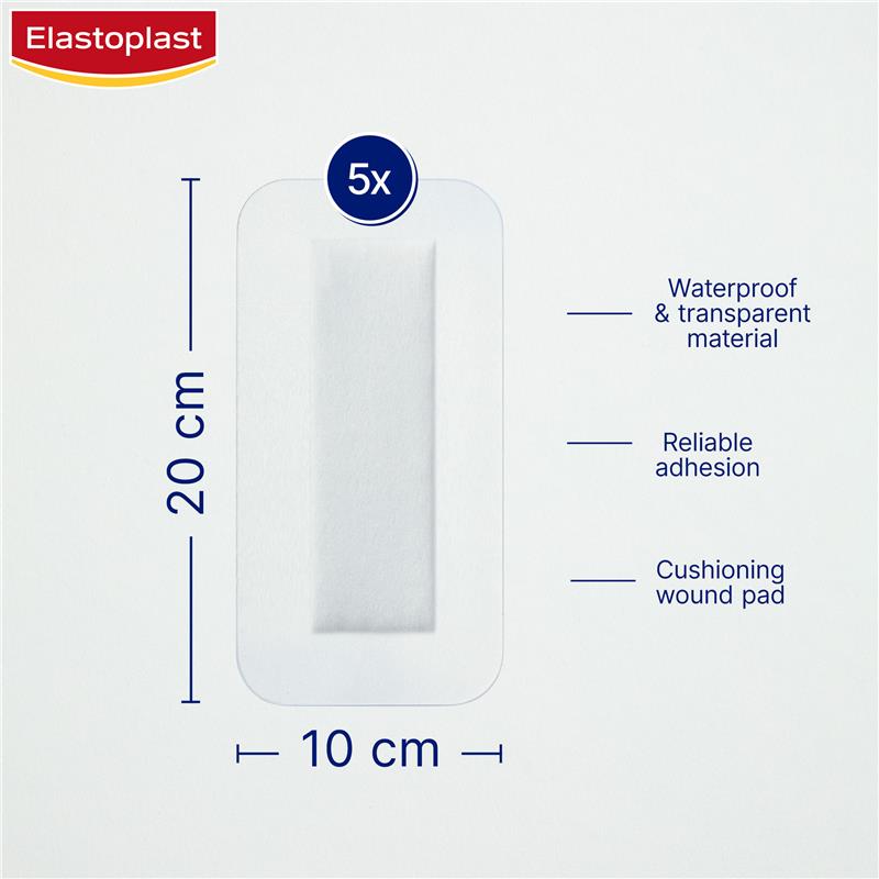 Load image into Gallery viewer, Elastoplast Waterproof Dressing 4XL 10cm x 20cm 5 Pack
