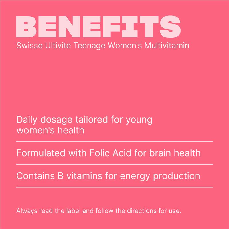 Load image into Gallery viewer, Swisse Teenage Ultivite Women's Multivitamin 60 Tablets
