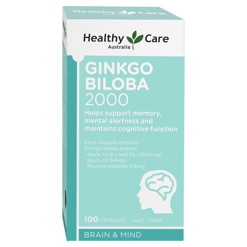 Load image into Gallery viewer, Healthy Care Ginkgo Biloba 2000 100 Capsules
