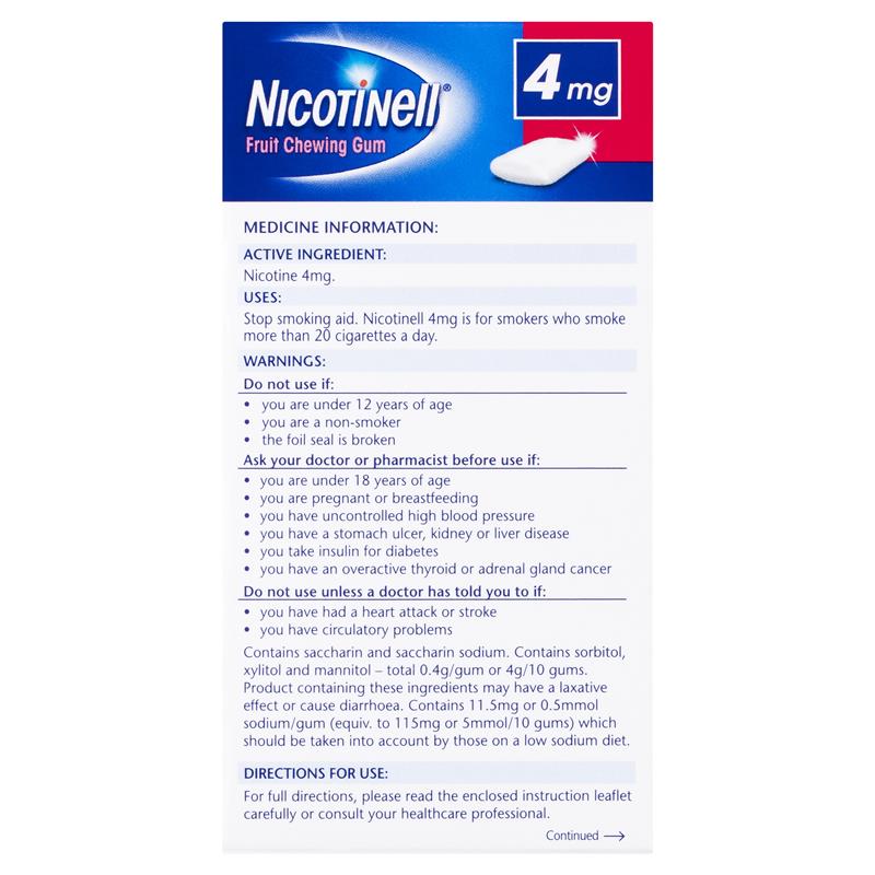 Load image into Gallery viewer, Nicotinell Chewing Gum 4mg Fruit 96
