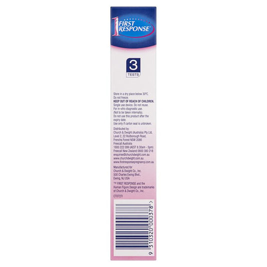 First Response Instream Pregnancy Test 3 Tests