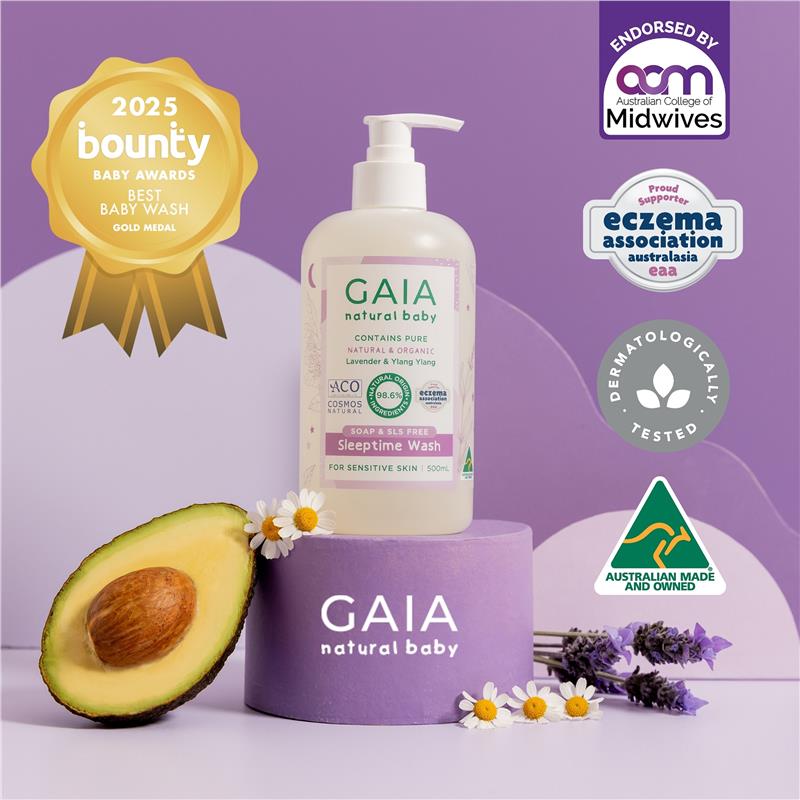 Load image into Gallery viewer, Gaia Natural Baby Sleeptime Bath Wash 500ml
