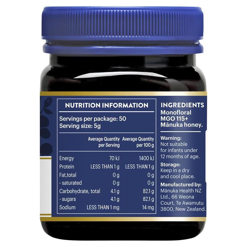Load image into Gallery viewer, Manuka Health MGO115+ UMF6 Manuka Honey 250g (NOT For sale in WA)
