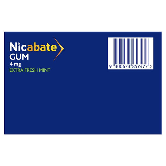 Nicabate Gum 4mg Extra Fresh 250 Pieces Exclusive Size