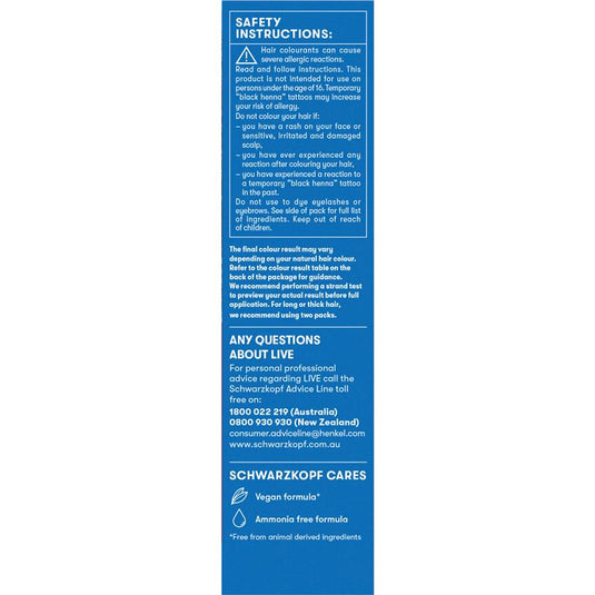 Schwarzkopf LIVE Colour Red Embers Semi Permanent 75ml