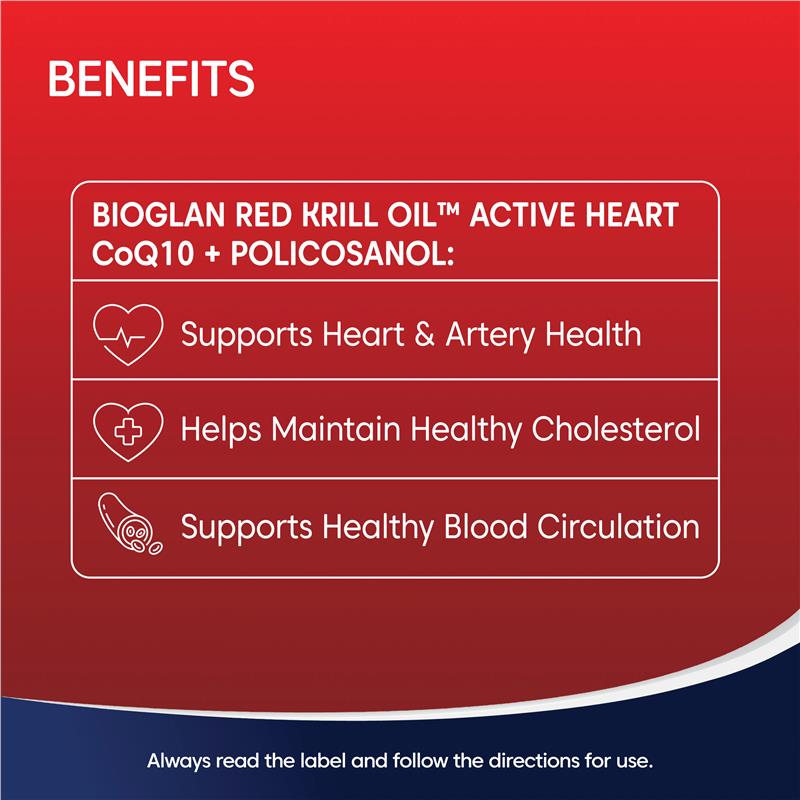 Load image into Gallery viewer, Bioglan Red Krill Oil Active Heart 60 Capsules
