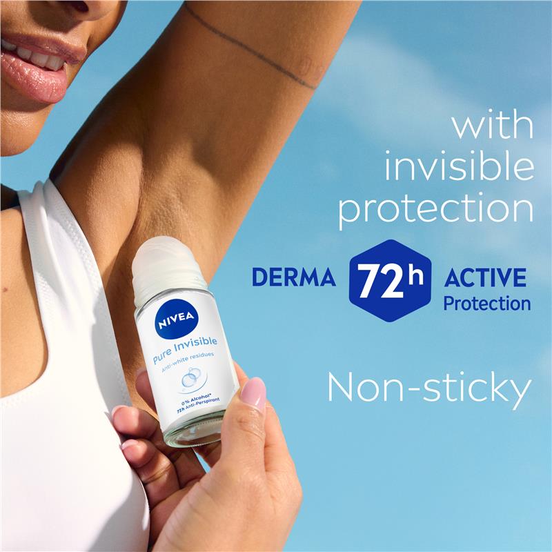 Load image into Gallery viewer, NIVEA Women Deodorant Roll On Pure Invisible 50ml
