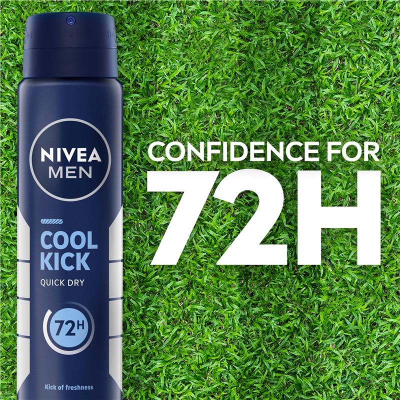 Load image into Gallery viewer, NIVEA MEN Cool Kick Aerosol Deodorant 72H Protection 250ml
