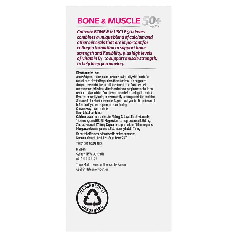 Load image into Gallery viewer, Caltrate Bone &amp; Muscle 50+ 100 Tablets

