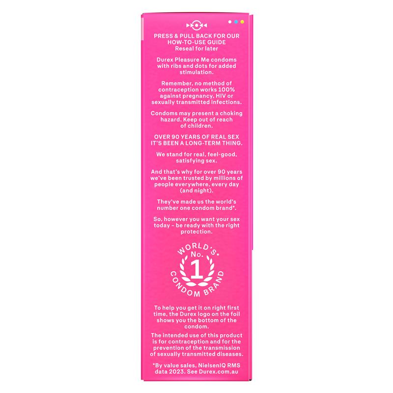 Load image into Gallery viewer, Durex Pleasure Me Condoms 10 Pack
