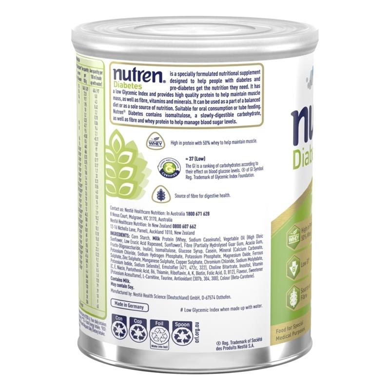 Load image into Gallery viewer, Nutren Diabetes Low GI Formula Vanilla Flavour 440g
