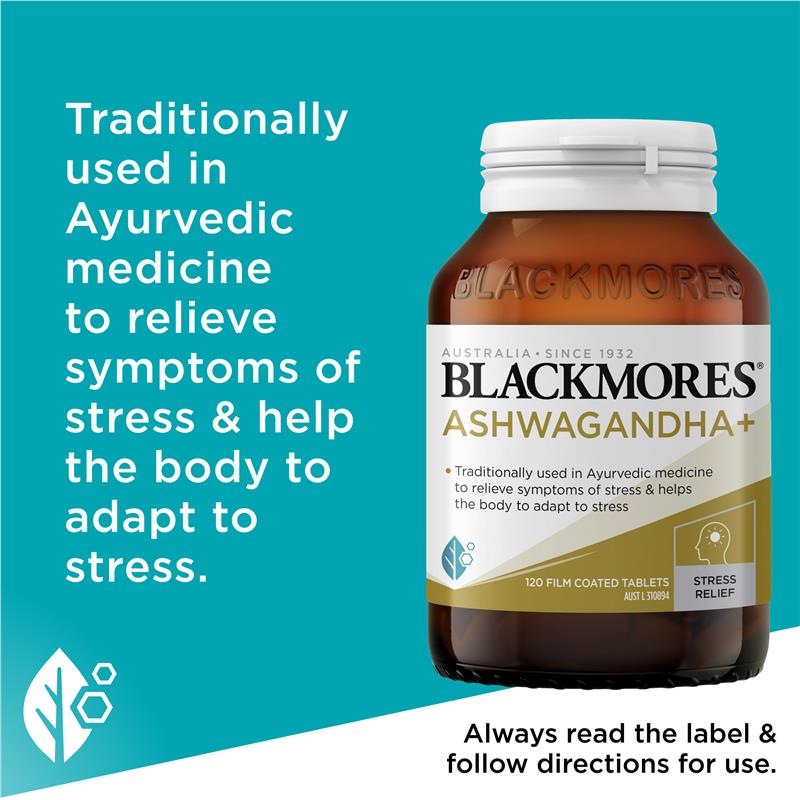Load image into Gallery viewer, Blackmores Ashwagandha + 120 Tablets
