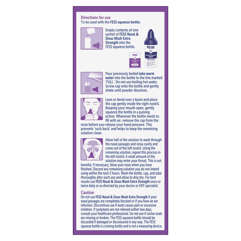 Load image into Gallery viewer, Fess Nasal &amp; Sinus Wash Extra Strength Starter Kit 6 Sachets
