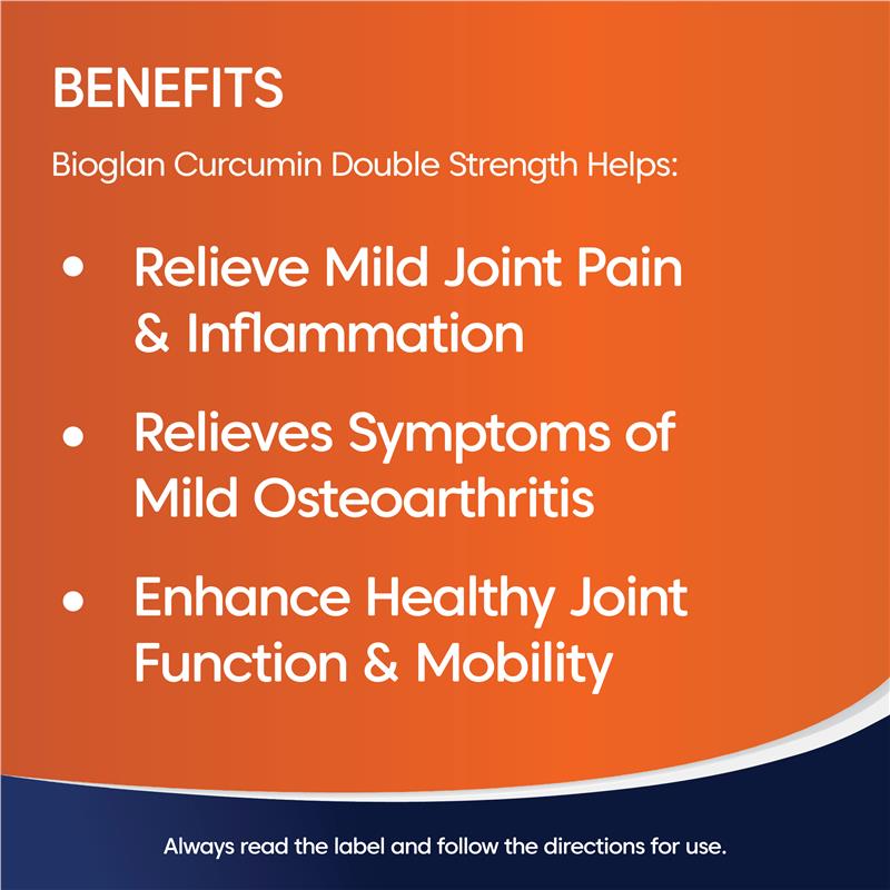 Load image into Gallery viewer, Bioglan Curcumin Double Strength 1200mg 70 Tablets
