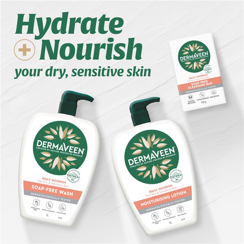 Load image into Gallery viewer, DermaVeen Daily Nourish Soap Free Wash 1L
