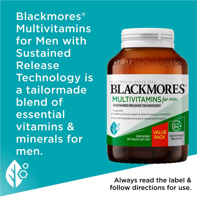 Load image into Gallery viewer, Blackmores Multivitamin For Men Sustained Release 150 Tablets Exclusive Size
