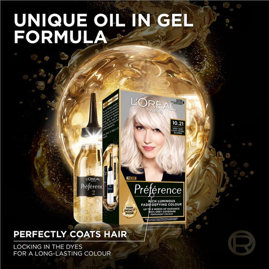 L'Oreal Paris Preference Stockholm 10.21  Very Very  Light Pearl Blonde