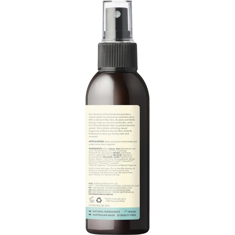 Load image into Gallery viewer, Sukin Natural Deodorant Ocean Mist 125ml
